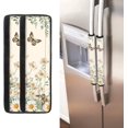 thumbnail image 1 of NETILGEN Daisy Floral Butterfly 2 Pieces Refrigerator Door Handle Covers Set Non-Slip Kitchen Appliance Fridge Dishwashers Microwave Door Handle Covers, 1 of 6