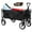 Black, variant on YRLLENSDAN Collapsible Folding Wagon, Garden Cart Folding Grocery Wagon All-Terrain Wheels Garden Grocery Wagon with Adjustable Handle & 2 Cup Holders, Black