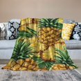 BCIIG for Pineapple Throw Blanket Soft Flannel Pineapple Blanket Queen