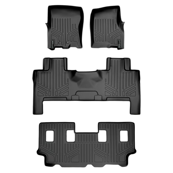 SMARTLINER 3 Rows Custom Fit Floor Liners Compatible with 2011 - 2017 Ford Expedition EL 8 Passenger