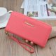 thumbnail image 1 of Cartera de mujer con cremallera larga, cartera de mano, cartera suave a cuadros a la moda, monedero de gran capacidad, 1 of 5