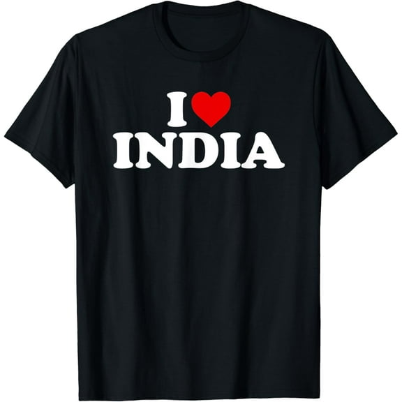 t-shirt I Love India - Heart T-Shirt mens t shirt，black，women，funny，misfits，men，journey