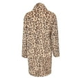 thumbnail image 4 of WTOBBY Women's Fashion Solid Color Lapel Mid Length Plush Coat, Elegant Outerwear for Winter, Warm and Soft,Khaki S, 4 of 4