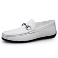 thumbnail image 3 of Men's Casual Loafers Slip On Leather Shoes Comfortable Lightweight Driving Shoes Male Moccasins Classic Penny Loafer Flats Boat Shoes Outdoor Walking Shoes, 3 of 13