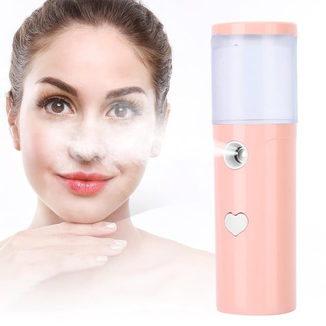 Face Hydration Sprayer, USB Rechargeable Handheld Quick Moisturizing 30ml Portable Face , for Skin Care Eyelash Extensions Skin Hydration Makeup White,