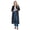 BLACK, variant on Plus Size Long Duster Open Front Knit Cardigan