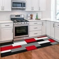 thumbnail image 2 of LALILO Anti Fatigue Kitchen Mat for Kitchen Floor Black White Red Kitchen Rugs Cushioned,17.3 * 47 Inches, 2 of 6