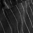 thumbnail image 4 of Mens Elastic Waist Shorts Drawstring Casual Cotton Striped Shorts Relaxed Fit Black XXL, 4 of 4