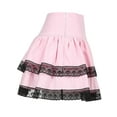 thumbnail image 6 of Yuemengxuan Popular Women Pleated Skirt Lace Up Waist Plaid Mesh Hem Spring Clothing, 6 of 8