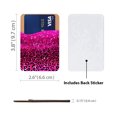 thumbnail image 2 of WIRESTER Self-Adhesive PU Leather Card Holder Stick on Pocket Credit Card Case Pouch Wallet for Apple Samsung Motorola LG Smart Phones - Hot Pink Glitter Sparkle With Black Pink Glitter Leopard, 2 of 6
