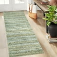 thumbnail image 2 of Haperlare Contemporary Runner Rugs for Hallway Machine Washable Braided Print Low Pile Runner Rug Entryway Laundry,Green,2'x6', 2 of 7