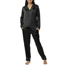 BlushBridesCo. Satin Pajamas Women's Long Sleeve Sleepwear Soft Silk Button Down Loungewear Pjs Pants Set XS-XXXL