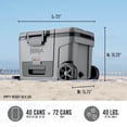 thumbnail image 5 of Ninja FrostVault 45 Quart Wheeled Cooler, Gray, 5 of 9