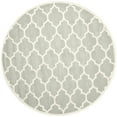 thumbnail image 2 of SAFAVIEH Chatham Freddy Geometric Wool Area Rug, Gray/Ivory, 7' x 7' Round, 2 of 10