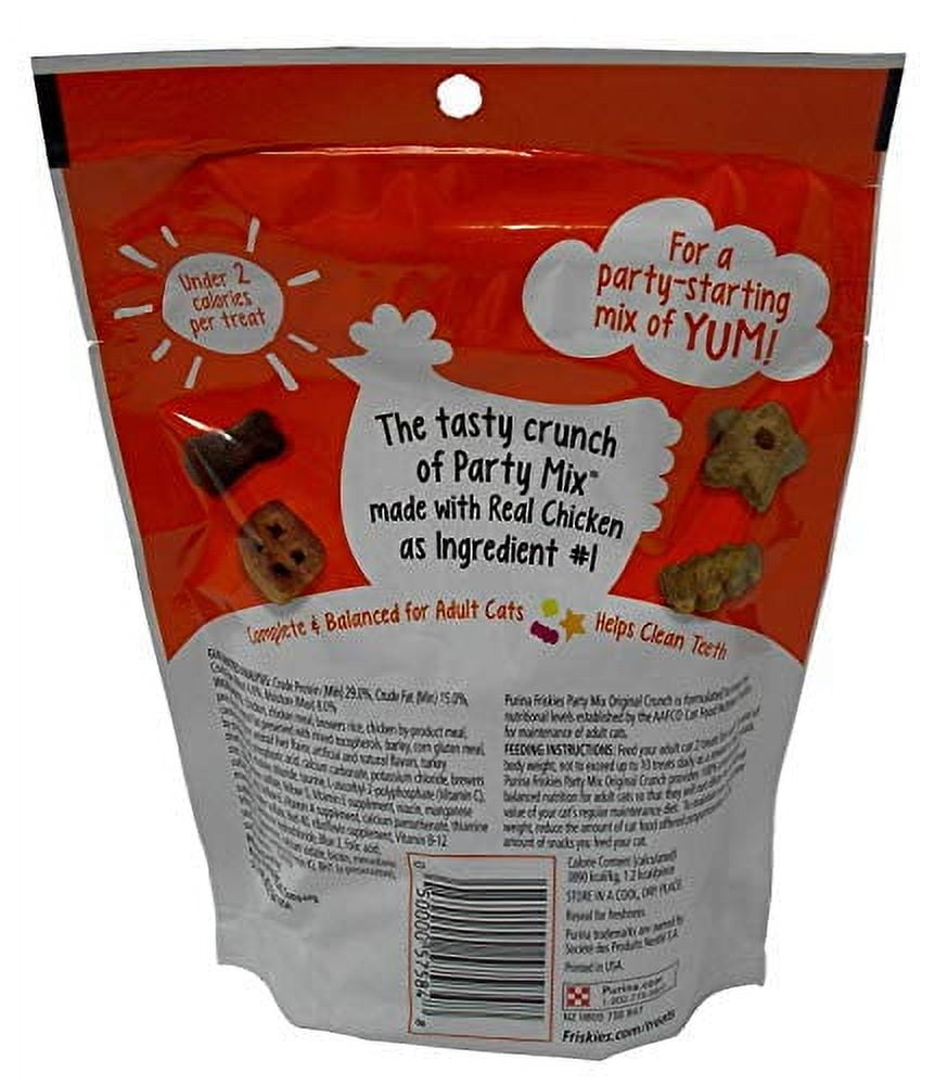 Friskies Party Mix Chicken Lovers Cat Treats Variety 3-Pack | California Crunch, Picnic & Original | 6 oz | MerlinsMart Zine + Catnip Toy