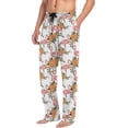 thumbnail image 4 of GZHJMY Men's Tropical Pink Flamingos Sleep Pajama Pant, Soft and Comfortable Lounge Sleep Bottoms with Pockets, Men's Sleepwear with Custom Print, Medium, 4 of 7