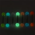 thumbnail image 5 of GKNET 7PCS/Set Glow In The Dark Luminous Barbell Tongue Rings Body Piercing, 5 of 7