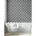 thumbnail image 5 of African Woman Peel & Stick Wallpaper, Female with Turban Modish Glasses Orderly Repeated Monochrome Art, Self-Adhesive Living Room Kitchen Accent, 3 Sizes, White Charcoal Grey, by Ambesonne, 5 of 6