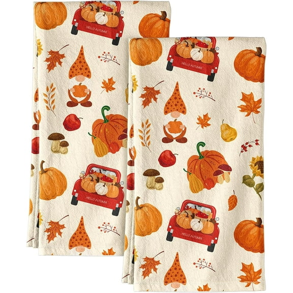 Flour Sack Kitchen Towels Set of 2-18x26 Cotton Dish Towels with Hanging Loop Reusable Tea Towel for Cleaning Spring Absorbent Dishcloths Cute Home Decor Housewarming, Lemon Birds