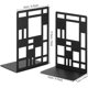 thumbnail image 2 of 3 Pair Metal Bookends Metal Bookends Metal Bookend Non-Slip CD Bookends Bookends for Bookshelf Decorative Bookend Holder for Home Office Schools(Black, 2 of 5