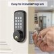 thumbnail image 5 of Cerradura inteligente Entrada sin llave Cerradura de puerta inteligente 10 códigos de usuario Cerradura automática Seguridad Teclado electrónico Juego de manijas con 2 llaves para puerta delantera, 5 of 8