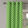 thumbnail image 3 of Ambesonne Geometric Grommet Curtain, Irish Striped Pattern, 50" x 63", Lime Green Dark Green, 3 of 6