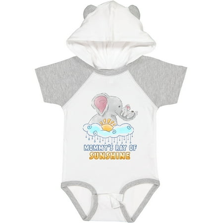 

Inktastic Mommy s Ray Of Sunshine Cute Elephants Rainclouds and Sun Boys or Girls Baby Bodysuit