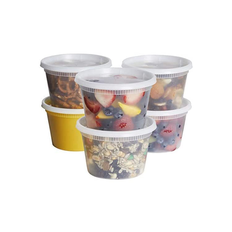 [48 Sets] 16 oz. Plastic Deli Food Storage Containers With