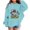 Sky Blue, variant on Grblisyd Girls Halloween Long Sleeve Hoodies Cute Graphic Long Sleeve Pullover Sweatshirts Casual Loose Fall Winte Top with Kangaroo Pocket