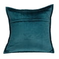 thumbnail image 2 of Parkland Collection Cyrene Transitional Teal Solid Quilted Pillow Cover With Poly Insert, 2 of 3