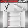 thumbnail image 2 of DNA Motoring 36" White Lockable Heavy Duty Metal Storage Utility Cabinet w/ Adjustable Shelve, 2 of 7