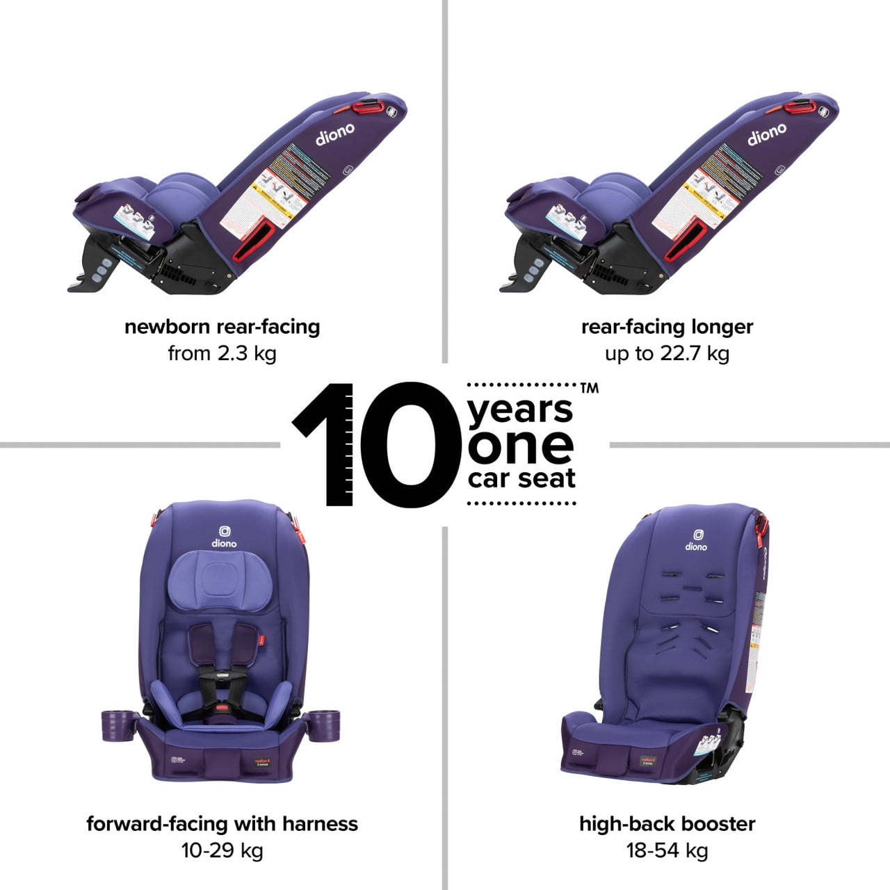 Purple convertible car seat online