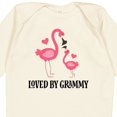 thumbnail image 4 of Inktastic Grammy Loves Me Flamingo Grandchild Girls Long Sleeve Baby Bodysuit, 4 of 5
