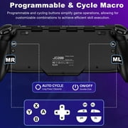 Beboncool Switch Controller Grip, Ergonomic Handheld Controller with Hall Effect Joysticks, RGB Lighting & Programmable Buttons, Compatible with Nintendo Switch/Switch OLED