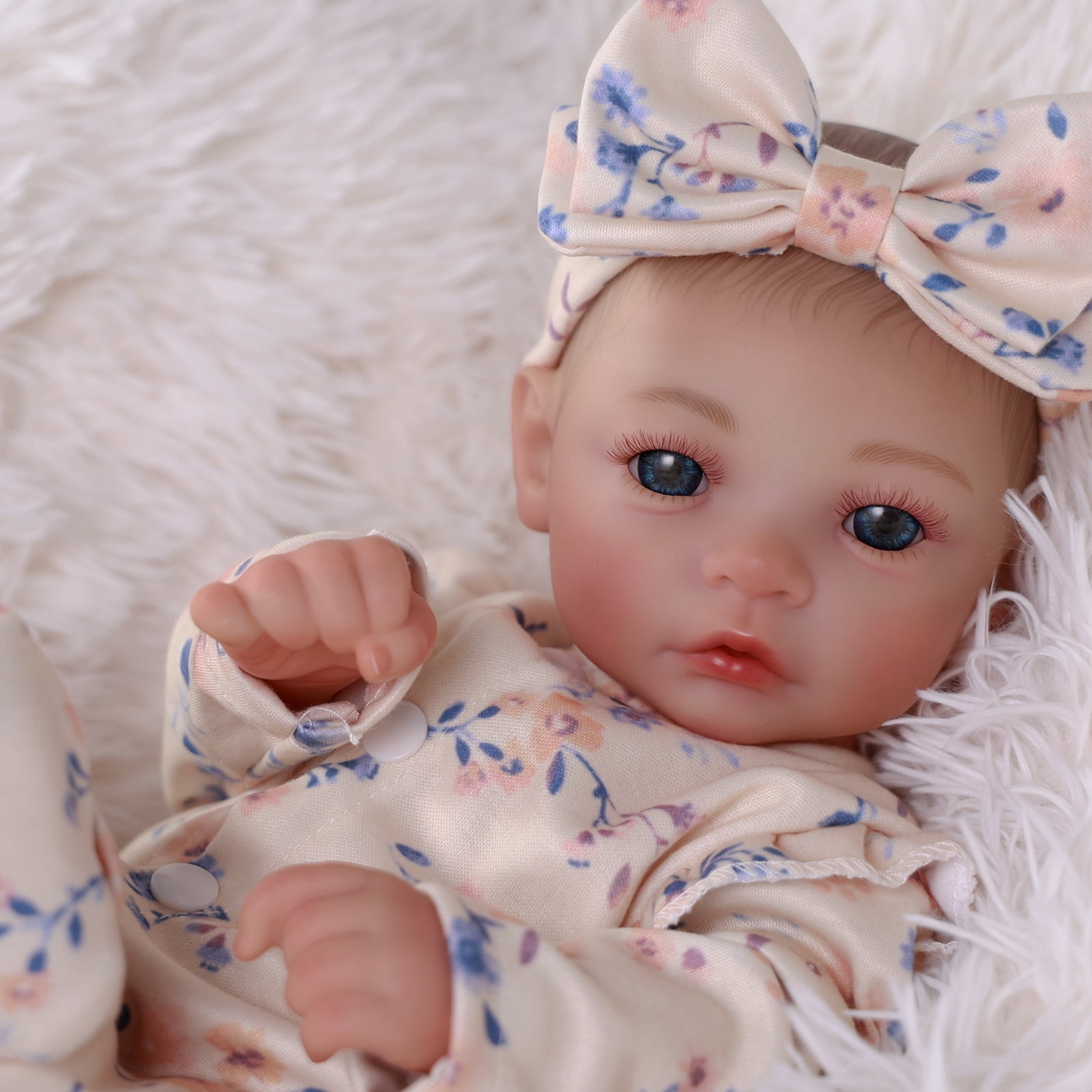 RSG 17" Lifelike Reborn Baby Dolls - - Soft Cloth Body Real Life Baby Dolls with Gift Box for Kids Age 3+