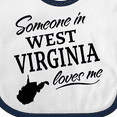 thumbnail image 4 of Inktastic Someone in West Virginia Loves Me Boys or Girls Baby Bib, 4 of 4