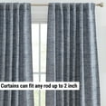 thumbnail image 2 of THD East Jacquard Slub Texture - Privacy Curtains with Back Tab Rod Pocket Lightweight Window Curtains Drapery Panels for Bedroom, Dining Room & Living Room, 2 Panels (52 x 84 Inch, Navy Blue), 2 of 6