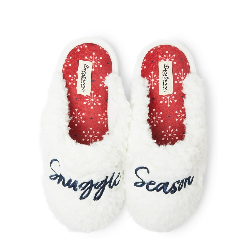 Dearfoams Dearfoams Cozy Comfort Holiday Slippers (Women's) Walmart