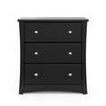thumbnail image 5 of Storkcraft Crescent 3 Drawer Modern Dresser Black, 5 of 10