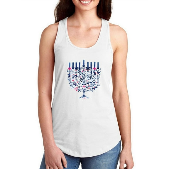 Boho Hanukkah I Racerback Tank Women -Grace Popp Designs, Female Large