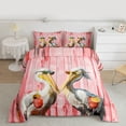 thumbnail image 2 of Feelyou Couple Pelicans Animal Queen Comforter Set, Rustic Cabin Bedding Set, 3pcs, 2 of 8