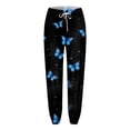 thumbnail image 4 of Youmylove Women Pants Fashion Trousers Butterfly Printed Leggings Sports Casual Sweatpants Trend Workout Comfy Lounge Clothes, 4 of 4