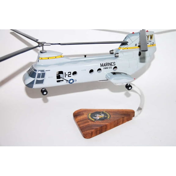 HMM-165 White Knights (7704) CH-46 Model, , 1/38 (14") Scale, Mahogany, Phrog