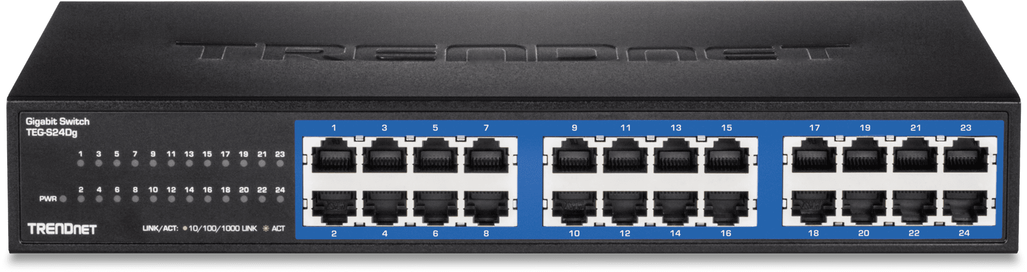 TRENDnet TEG-S24Dg 24-port Gigabit GREENnet Switch(Metal Desktop) w/ internal power