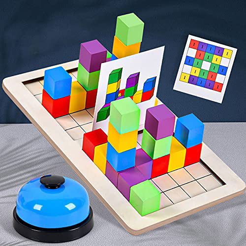 DPDSCVY Building Blocks Competition Game Colorful Building Block Toys Parent Kids Interactive Toys are Suitable for Family Adults and Kids Ages 8+ 