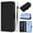 Black, variant on for iPhone 16 Case Wallet with Card Holder,PU Leather Anti-fall Thin Fit Phone case for Women Men,Kickstand,flip Shockproof Cover with Credit Card Slots and Wrist Strap,Mint