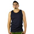 thumbnail image 1 of Mato & Hash Mens 100% Cotton Tank Top Shirt - Navy CA6100 M, 1 of 4