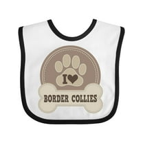 Inktastic Border Collie Dog Gifts Girls Baby Bib