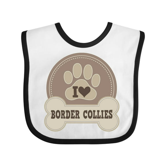 Inktastic Border Collie Dog Gifts Girls Baby Bib