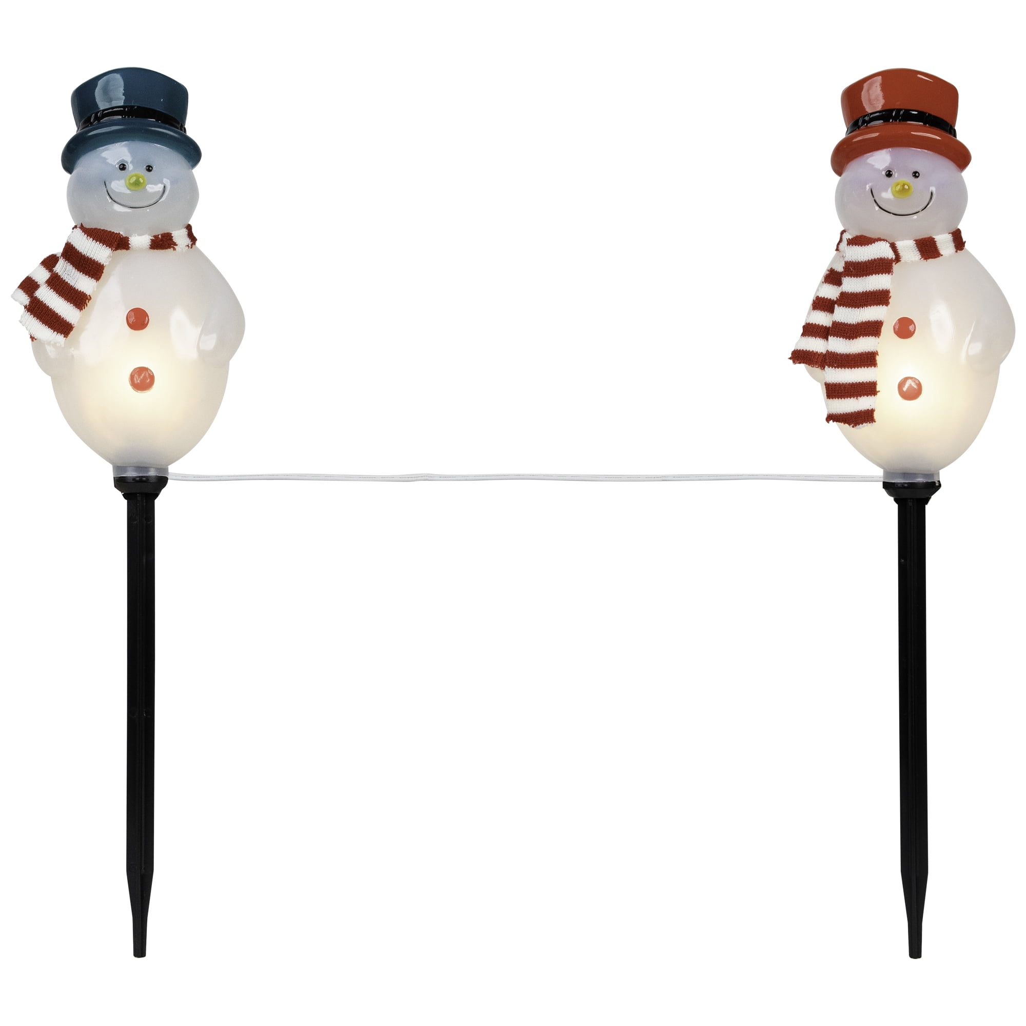 Set of 3 Snowmen Christmas Pathway Markers 16"